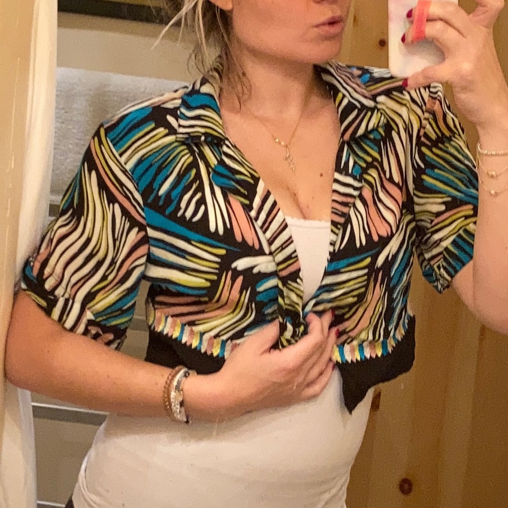 Bohemian, embroidered crop top - med/lg